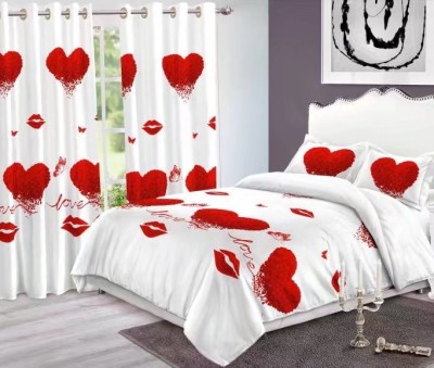 6 piece bed skirt set with curtain duvet cover with matching