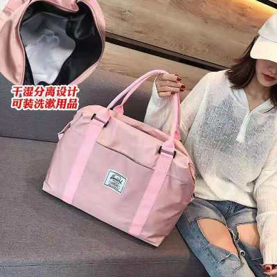 Gym Bag Custom Printed Logo Portable Dry Wet Separation Sports Large Capacity Women's Folding Travel Bag Wholesale Travel Bag