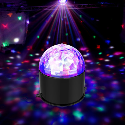 Led Small Magic Ball New Colorful Rotating Stage Bulb Mini Crystal Magic Ball Rotating KTV Bar DJ Dance Party Light