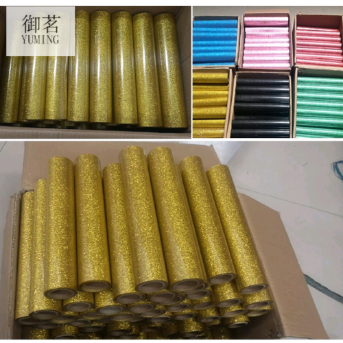 Wholesale Split Pet Hot Stamping Foil Pearlescent Flash Gold Leaf Thermal Transfer Lettering Film Lettering Stickers