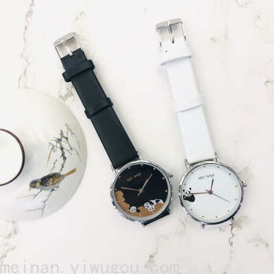 Chinese Style Creative Panda Classic Wrist Watch Women 'S Ultrathin And Simple Fashion Watch