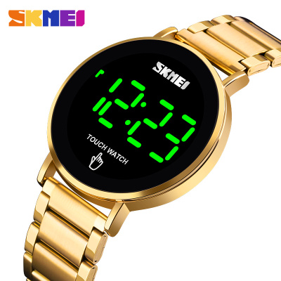 New Simple Fashion Led Touch Screen Men's Watch Skmei Skmei Waterproof Stainless Steel with Electronic Watch reloj