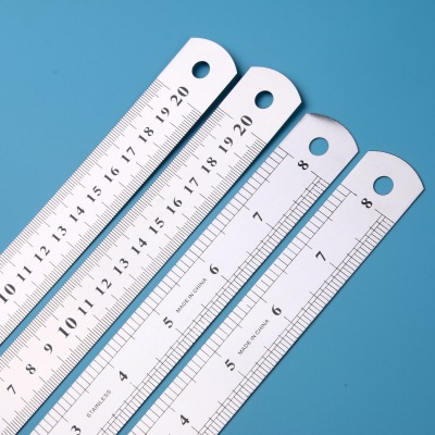 Factory Direct Supply Full Thickness 20cm Stainless Steel Steel Ruler Customization as Request 20cm Steel Plate Ruler Ruler 200mm