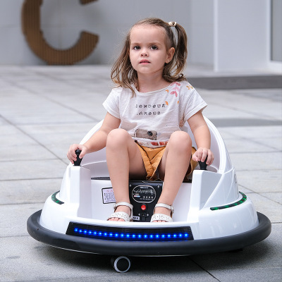 Children's Electric Car Square Stall Bumper Car Children's Toy Car Baby's Stroller Can Be a Person Four-Wheel Remote-Control Automobile