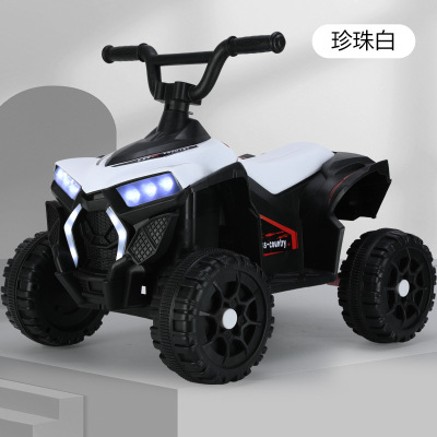 Children's Electric Car Four-Wheel Electric Motorcycle Toy Car off-Road Vehicle Beach Battery Car Stroller Toy
