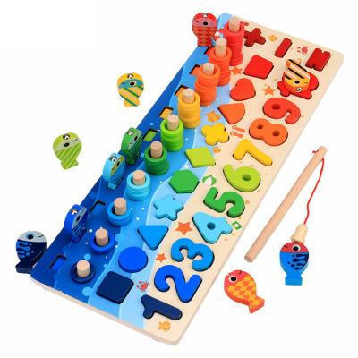 Baby Toddler Kids Intelligent Teaching Jigsaw Puzzle Montessori Wooden Other Educational Toys