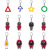Popular Squid Game Keychain Squid Game Masked Game Red Clothes Man Acrylic Keychain Pendant