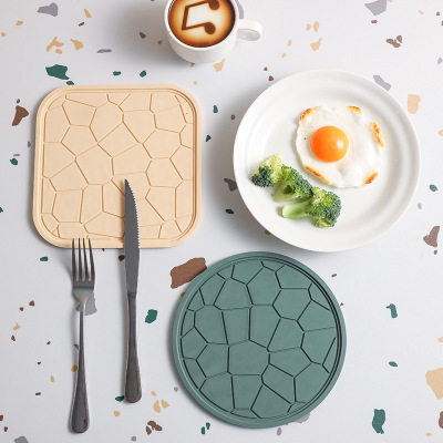Cross-Border New Arrival Anti-Scald Insulated Dining Table Mat Kitchen Thickened Meal Placemat Plate Mat Placemat Coffee Table Non-Slip Heatproof Coaster