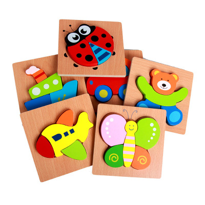 Hot Sale Educational 3d Game Toys Children Animal Transport Wooden Jigsaw Puzzle For Kids