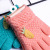 Factory in Stock Autumn and Winter Finger Gloves Cute Carrot Double-Layer Jacquard Striped Student Children Warm Gloves