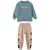 Boy's Hoody Overalls Suit 2021children's Fashion Korean Style Children's Pants Autumn Two-Piece Suit Fashion