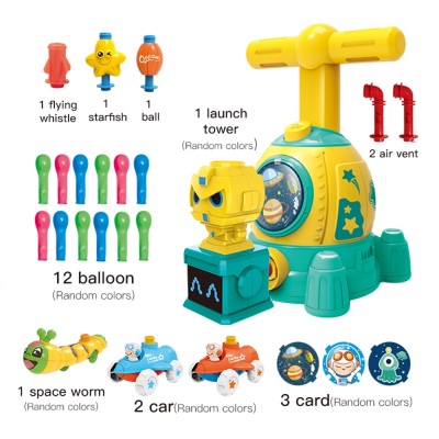 Cheap Amazon Hot Selling Air Powered Launch Balloon Car Set For Kids