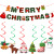Cross-Border Checked Cloth Christmas Hanging Flag Christmas Gift Decorations Paper Banner Spiral Ornaments Set Wholesale