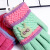 Spot Twill Autumn and Winter Gloves Twill Glasses Rabbit Double Jacquard Striped Student Children Warm Gloves Direct Wholesale