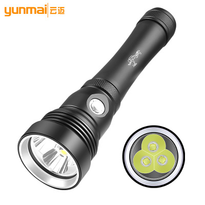 Cross-Border New Arrival 3 * Xhp70 Strong Light Diving Flashlight Press Magnetically Controlled Switch Fixed Focus Sea Exploration Diving Flashlight