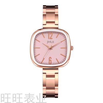 New Elegant Square Steel Band Quartz Wrist Watch Small Fashion Women's Watch Factory Direct Sales Reloj
