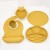 Silicone Tableware Six-Piece Set Baby Baby Solid Food Bowl Eating Grid Plate Children's Sucking Disc Bowl Spoon