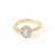 Japanese and Korean New Hollow Inlaid Zircon Ring Elegant Square Diamond Golden Texture Women's Ring Internet Celebrity Ins Ornament