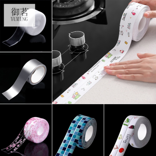 Transparent PVC Acrylic Glue Kitchen and Bathroom Waterproof and Mildew-Proof Tape Sink Toilet Wall Sticker Waterproof Strip Beauty Seam Sticker 