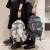 Foreign Trade Wholesale Backpack Trendy Casual Couple School Bag Travel Bag Trendy Cool Graffiti Men and Women out Backpack