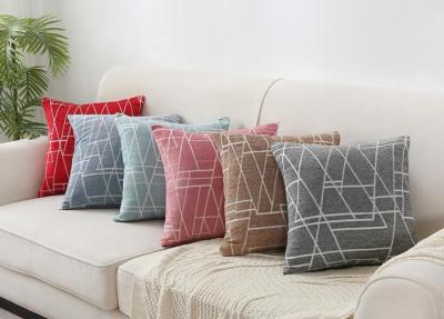 Chenille Pillow Fabric Back Cushion Geometric Pillow Cover Cross-Border Amazon Home Cushion