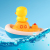 Hot Selling Bath Bathtub Toy Battery Operated Duck Shape Water Pump with Hand Shower With Sucker Bath Toy For Kids