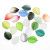 New 17x24 Tea Leaves Gradient Color Glass Hanging Hole Crystal Beads Pendant DIY Antique Bracelet Hair Accessories