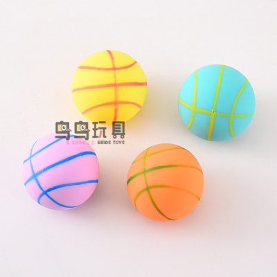 Simulation 6cm Basketball Flour Ball Solid Elastic Ball Compressable Musical Toy Ball Vent Stress Relief Ball Wholesale