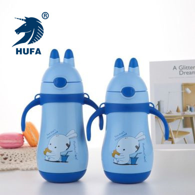 cup new portable and cute rabbit children‘s kettle cartoon fashion stainless steel thermos cup direct feeding bottle..