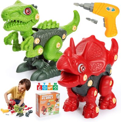 Fashion customization Pack Diy Take Apart Dinosaur Toys For Kids,Assembly Dinosaur Play Set With Electric Drill For