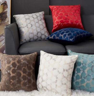 Amazon Cross-Border European Entry Lux Velvet Bronzing Sofa Pillow Cushion Source Factory Wholesale