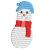 5030cm Silicone Xmas Snowman Chessboard Push Bubble Christmas Fidget Toys Snowman Checkerboard