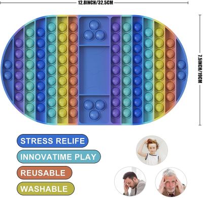 Adult Autism Special Needs Toys Game Sensory Push Bubble Chessboard Toys Rainbow Simple Fidget Checkerboard Toys