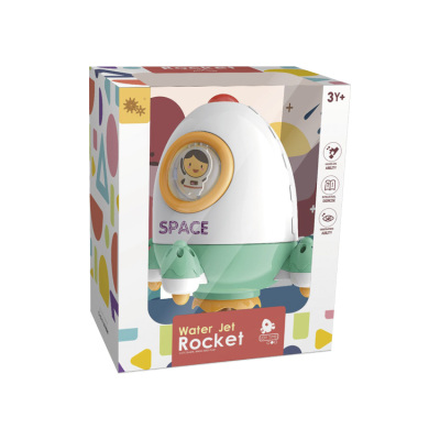 Fun Bath Time Space Rocket Fountain Shower Toys Spray Water Bathtub Toy Rotating Rocket Baby Bath Toy Set For Baby