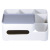 Kinary Sn135 5-Grid Desktop Storage Pen Holder with Tissue Box Office Supplies Cosmetics Storage Box