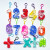 Figure Alphabet Push Bubble Toys Jigsaw Letter Digital Fidget Keychain Stress Relief Silicone Puzzle Fidget Toys