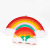 Hand Game Colorful Autism Sensory Toys Silicone Bubble Stress Relief Toys Children Large Rainbow Clouds Fidget Toys