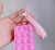 Women Mini Push Bubble Coin Bag Autism Sensory Simple Wallet Keychain Stress Relief Silicone Fidget Coin Purse