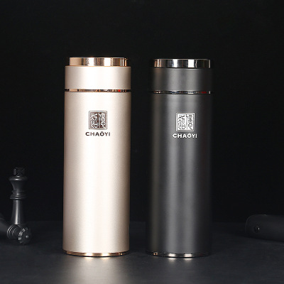 New Double-Layer Vacuum Business Cup Stainless Steel Portable Straight Insulated Mug Portable Vehicle-Mounted Office Gift Customization