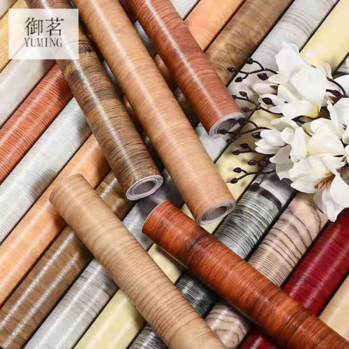 pvc self-adhesive wardrobe stickers waterproof furniture stickers dormitory bedroom sticky notes wood grain furniture refurbished stickers wallpaper