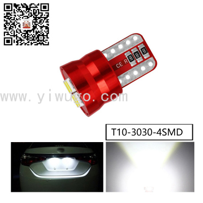 Car Modification Led Highlight Width Lamp T10 3030 4smd Driving Lamp Universal License Plate Light Car Tail Light