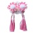 New Pink Children Antique Hair Accessories Tassel Streamer Hairpin Adult Headdress for Han Chinese Clothing Chinese Style Costume Headdress Flower