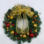 Christmas Artificial Wreath Christmas Decorations Double Clock Rattan Garland Ornaments Christmas Scene Setting Props