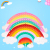 Hand Game Colorful Autism Sensory Toys Silicone Bubble Stress Relief Toys Children Large Rainbow Clouds Fidget Toys