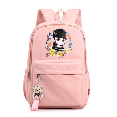 Primary School Student Schoolbag Female 2021 New Children Backpack Korean Cartoon Cute Backpack Burden Reduction Spine Protection Customization