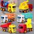 Cross-Border Inertia Warrior Engineering Vehicle Children's Toy Simulation Model Car Night Market Stall Toy Wholesale