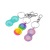 Portable Mini Stress Relief Hand Keychain Bubble Fidget Keyring Silicone Tie Dye Simple Keychains
