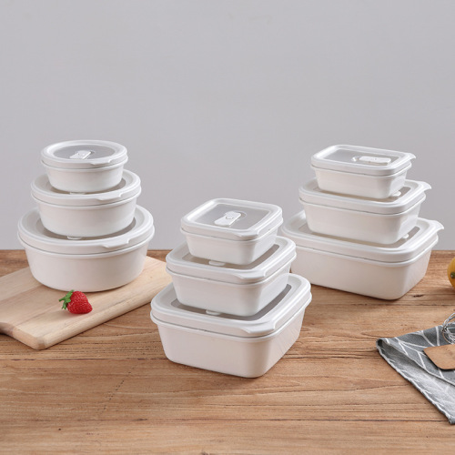 Small Wholesale Crisper Set Air Valve Vent Crisper Simple Crisper One-Piece Delivery Lunch Box