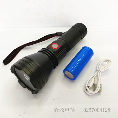 New P50 Super Bright Flashlight Long Shot Zoom USB Rechargeable Portable Tactical Flashlight