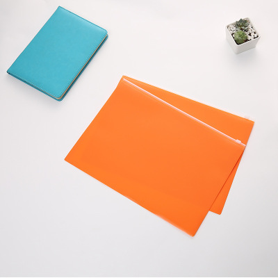 FC/A4/A5/A6 Solid Color Environmental Protection PP Flat Zipper Bag Preservative Bag [Wholesale and Retail] Spot Supply